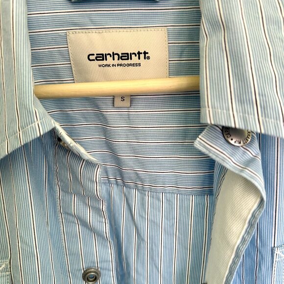 Carhartt WIP Women's Nota Shirt Jacket in Light Blue | Size Small - Picture 5 of 10